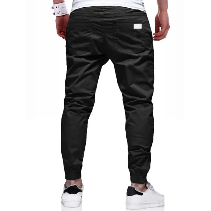 2024 New Cargo Pants Men's Loose Straight sports Clothing Solid color sweatpants Versatile Joggers Woven Casual Male Trousers