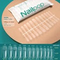 NAILPOP 120pcs Fake Nails Full Cover Press on Nails Coffin Soft Gel American Pose Capsule False Nail Tips for Extension System