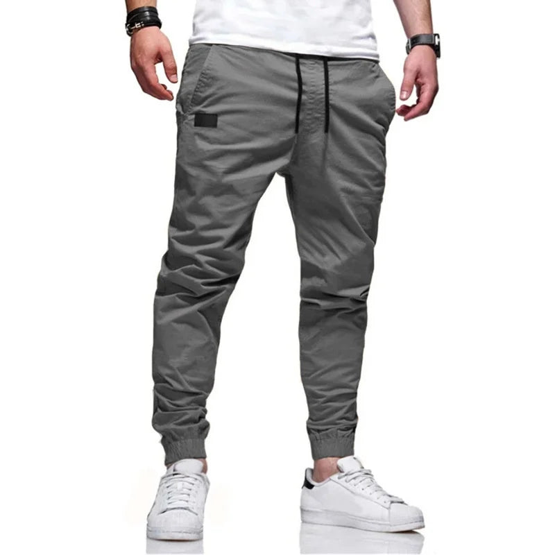 2024 New Cargo Pants Men's Loose Straight sports Clothing Solid color sweatpants Versatile Joggers Woven Casual Male Trousers