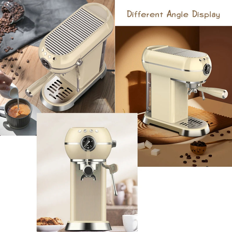 appliance sets Retro Toaster stainless steel electric coffee machine and toaster set