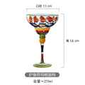 Handmade Colored Cocktail Cup Margarita European Cup Champagne Cup Creative Wine Glass Family Bar Wedding Party Wine Glass