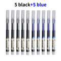 10Pcs/set High Quality Needle Type Gel Pens Straight Liquid Ballpoint Pen Kawaii Stationery School Office Supplies Writing