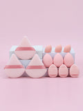 12-Piece All-Purpose Makeup Sponge Set, Made of 3 Loose Powder Puffs, 3 Mini Air Cushion Puffs, 3 Beauty Eggs and 3 Mini Beauty