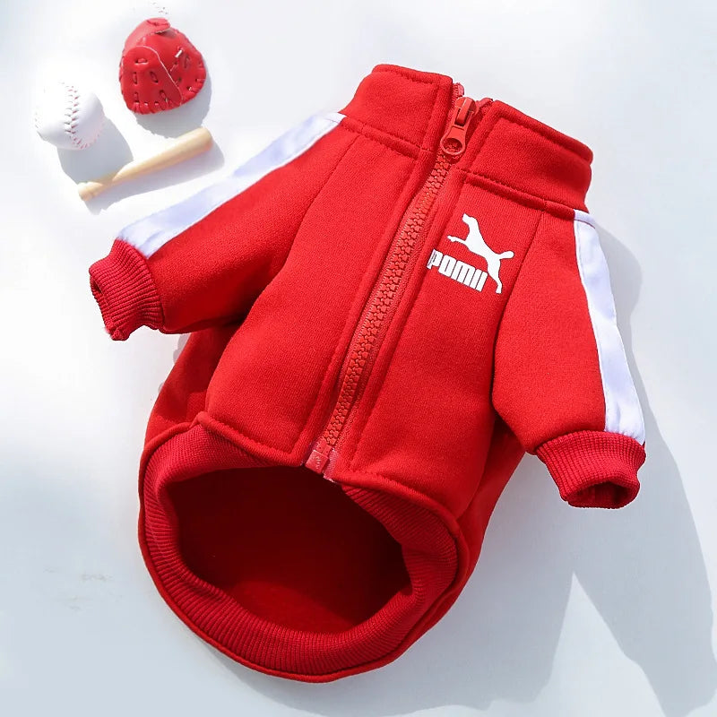 Baseball Dog Jacket Winter Dog Clothes for Small Medium Dogs Puppy Pet Vest French Bulldog Sweatshirt Chihuahua Costume Pug Coat