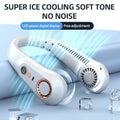 Fan 3000mA Portable Mini Hanging Neck Fan Bladeless Neckband Fan Digital Display Power Air Cooler USB Rechargeable Electric Fans