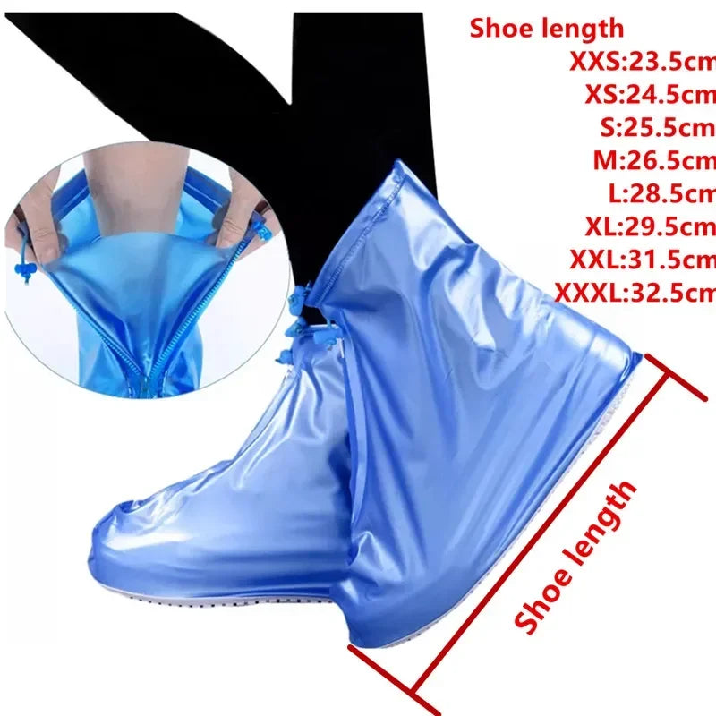 1 Pair Waterproof Shoe Covers, Non-slip Reusable Rain Snow Boot Women Men PVC Outdoor Rainy Reusable Quality Non-slip Shoe Cover