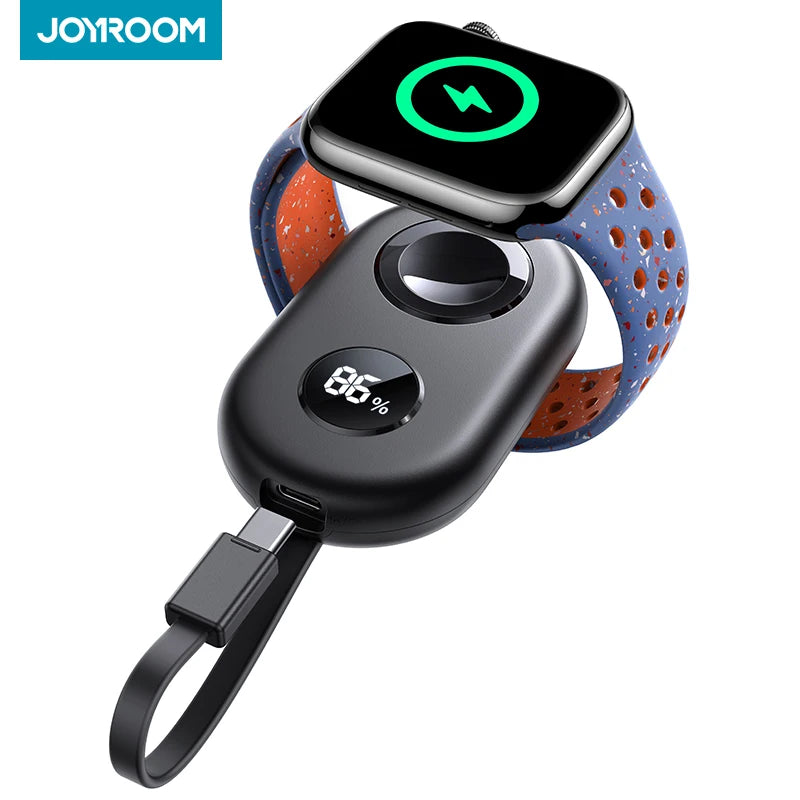 Joyroom Portable 2500mAh  Charger for Apple Watch Series 9/8/7/6/5/4/3/2/1 Wireless Travel iwatch Charger USB C Smart Power Bank