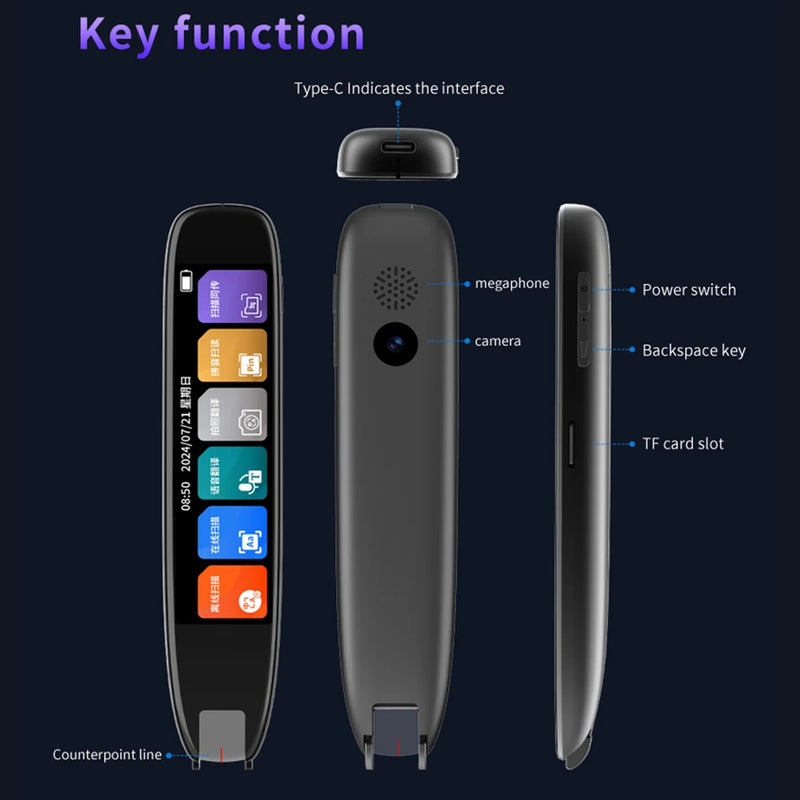 S60 Pro 3.7''Touchscreen  Dictionary Translation Pen Scan Reader Device Text Scanning Reading Translator WiFi/BT 142 Languages