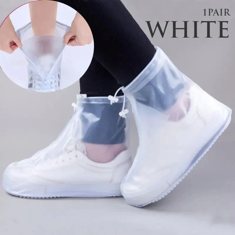 1 Pair Waterproof Shoe Covers, Non-slip Reusable Rain Snow Boot Women Men PVC Outdoor Rainy Reusable Quality Non-slip Shoe Cover