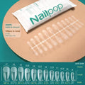 NAILPOP 120pcs Fake Nails Full Cover Press on Nails Coffin Soft Gel American Pose Capsule False Nail Tips for Extension System