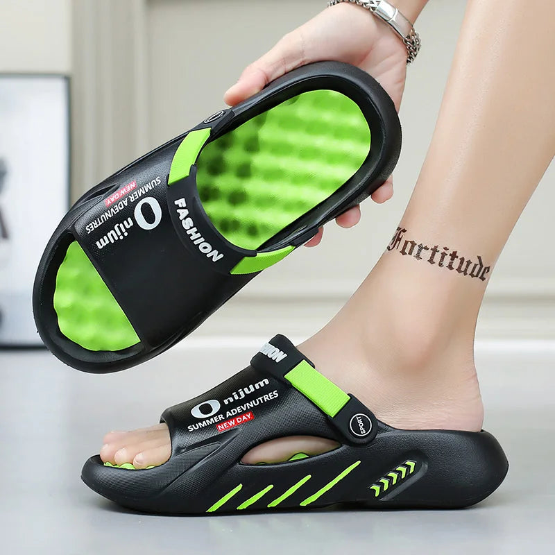 Men Slippers 2024 New Summer EVA Soft-soled Platform Slides Sandals Indoor Outdoor Walking Beach Shoes Flip Flops Mens Shoes