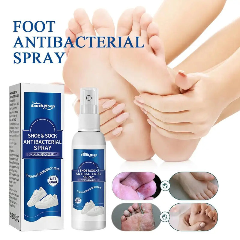 60ml Antibacterial Spray for Shoe Foot Odor Shoes Stink Freshener Socks Odor Remover Spray Refresh Antiperspirant Health Care