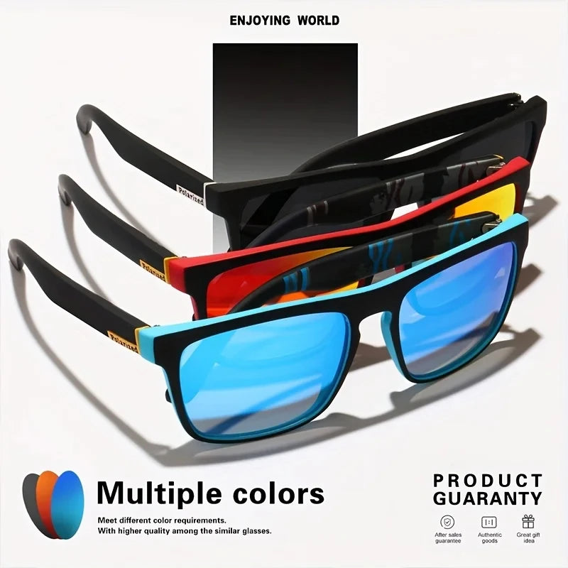 3PCS Fantasy cool classic polarized square fashion glasses for men and women outdoor sports party vacation travel driving fish