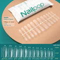 NAILPOP 120pcs Fake Nails Full Cover Press on Nails Coffin Soft Gel American Pose Capsule False Nail Tips for Extension System