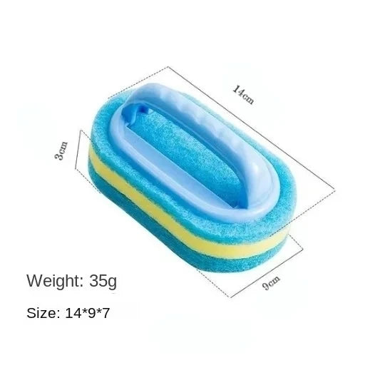 Household Cleaning Brush With Handle Dish Soap Bathroom Kitchen Tub Thicken Scrubbing Sponge Wipe Durable Tools Accessories Home