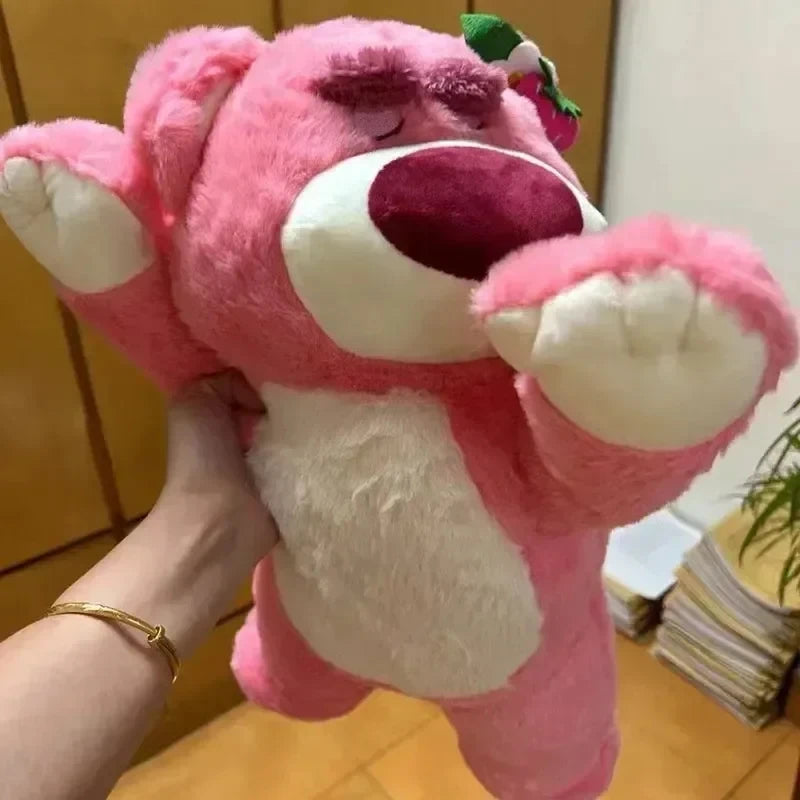 Disney Toy Story Lotso Cute Bear Strawberry Sofa Plush Pillow Stuffed Toys Children Girls Friends Festivals Birthday Gift 90cm