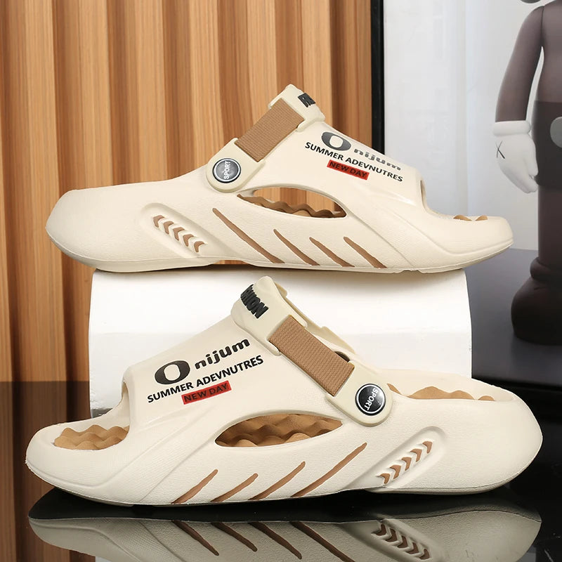 Men Slippers 2024 New Summer EVA Soft-soled Platform Slides Sandals Indoor Outdoor Walking Beach Shoes Flip Flops Mens Shoes