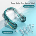 Fan 3000mA Portable Mini Hanging Neck Fan Bladeless Neckband Fan Digital Display Power Air Cooler USB Rechargeable Electric Fans