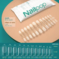 NAILPOP 120pcs Fake Nails Full Cover Press on Nails Coffin Soft Gel American Pose Capsule False Nail Tips for Extension System