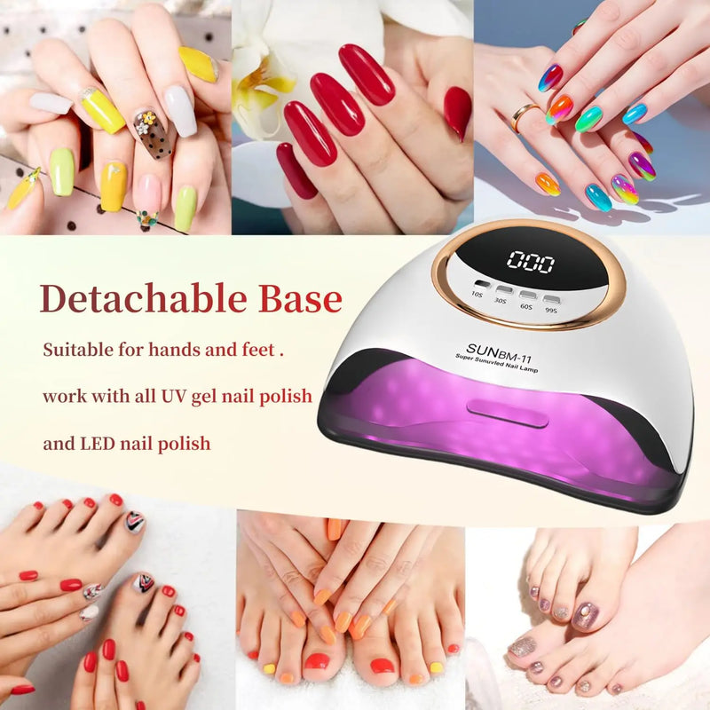 Professional UV LED Nail Lamp for Nails Gel Polish Fast Curing Dryer Drying Light Lamps with 45 LEDs 4 Timer Setting