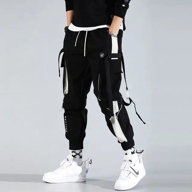 New Streetwear Men's Multi Pockets Cargo Harem Pants Hip Hop Casual Male Track Pants Joggers Trousers Fashion Harajuku Men Pants